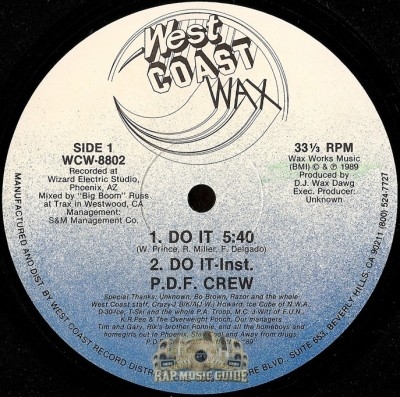 P.D.F. Crew - Do It / Drop The Bass