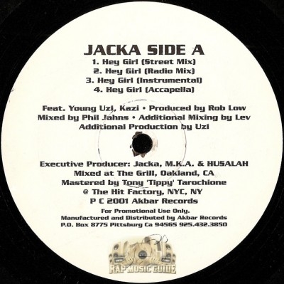 Jacka - Hey Girl / From The Bay