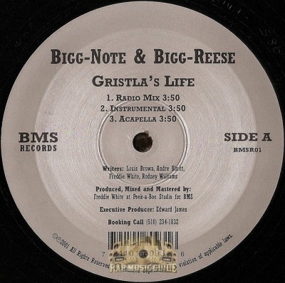 Bigg-Note & Bigg-Reese - Gristla's Life / Thug Queen