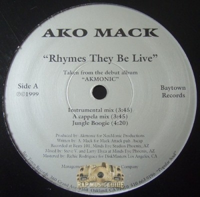 Ako Mack - Rhymes They Be Live