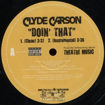 Clyde Carson - Doin' That